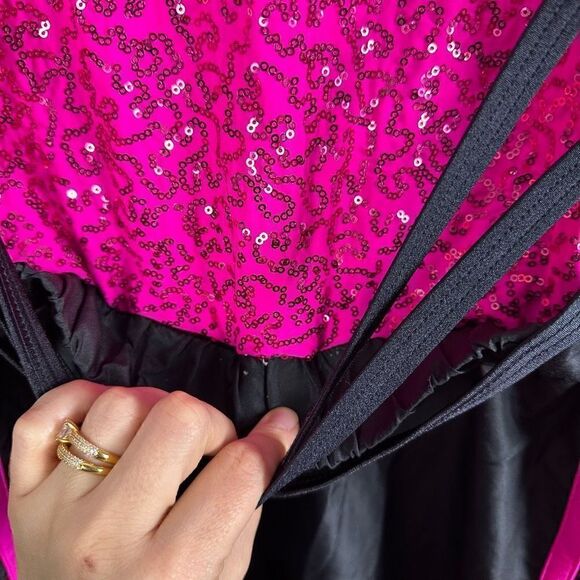 Weissman’s No tears left to cry pink black sequin striped jogger dance costume j - Picture 6 of 10